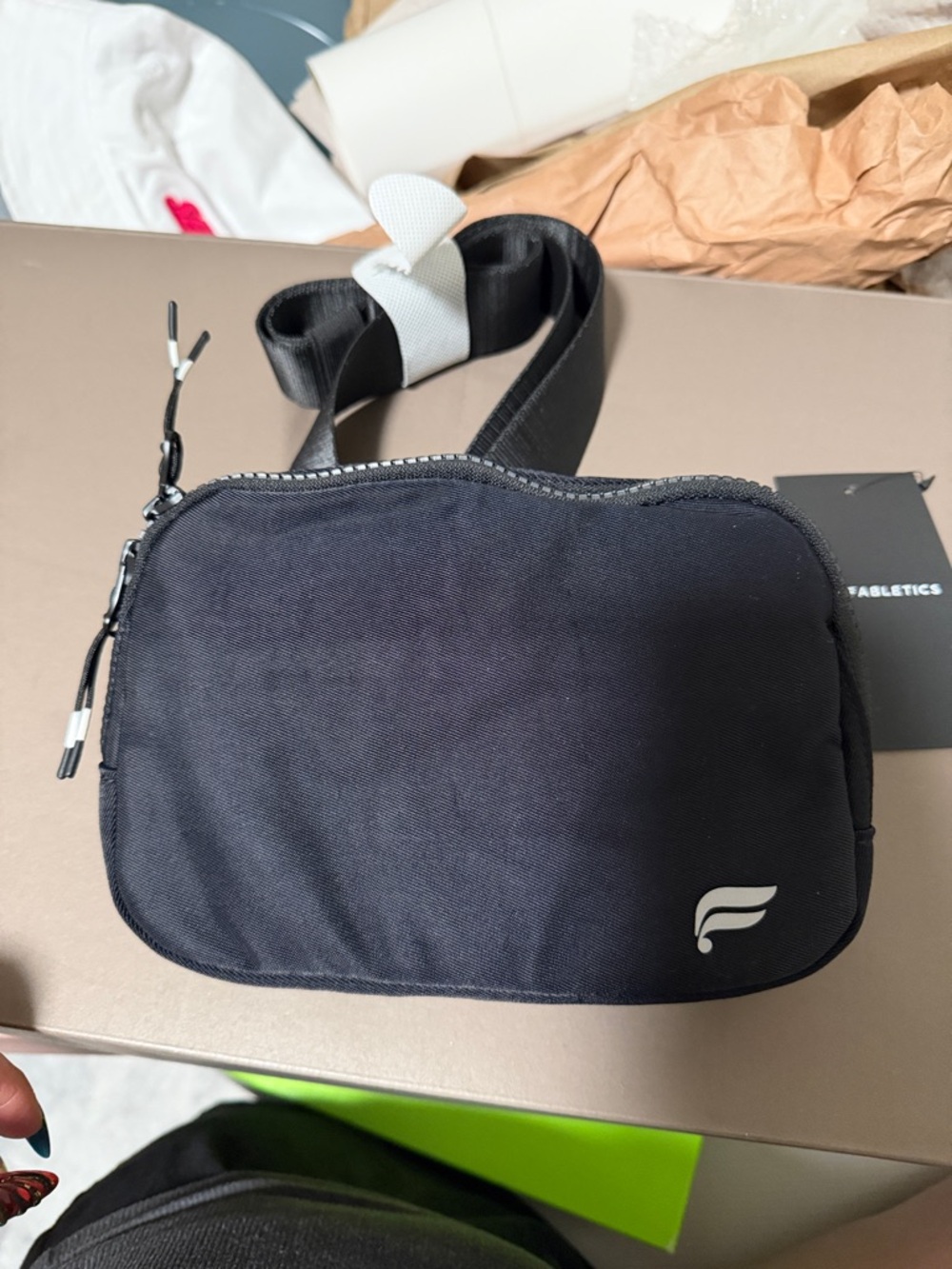 Black Fabletics belt Bag with Logo